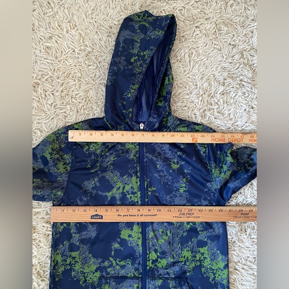 Xersion Boys Full Zip Hoodie Light Jacket Camo American Navy Size M 10/12 reg - Picture 5 of 12